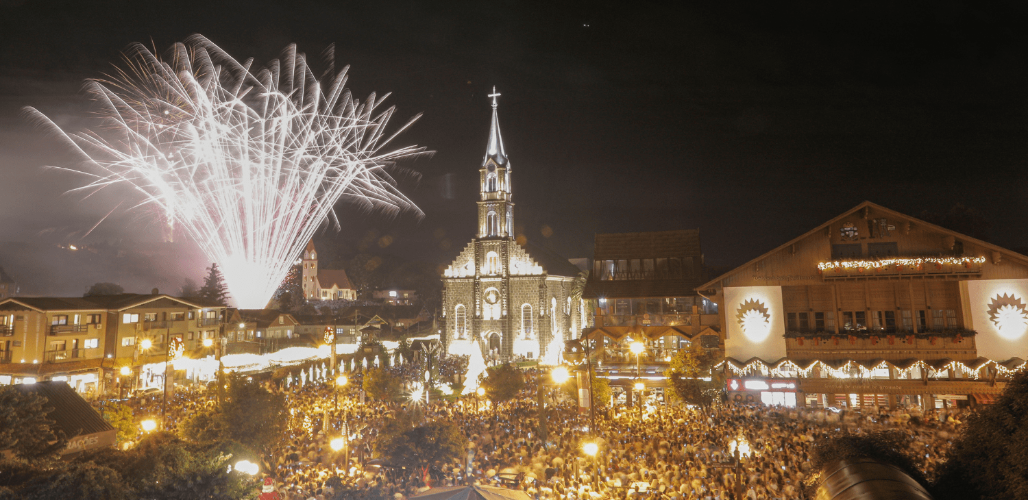 Gramado brilha na virada de 2026